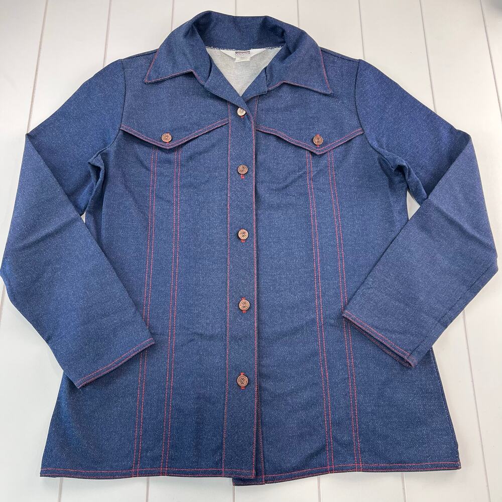Montgomery Ward women’s solf denim button down shirt size 15/16